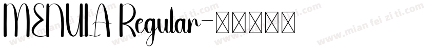 MENULA Regular字体转换